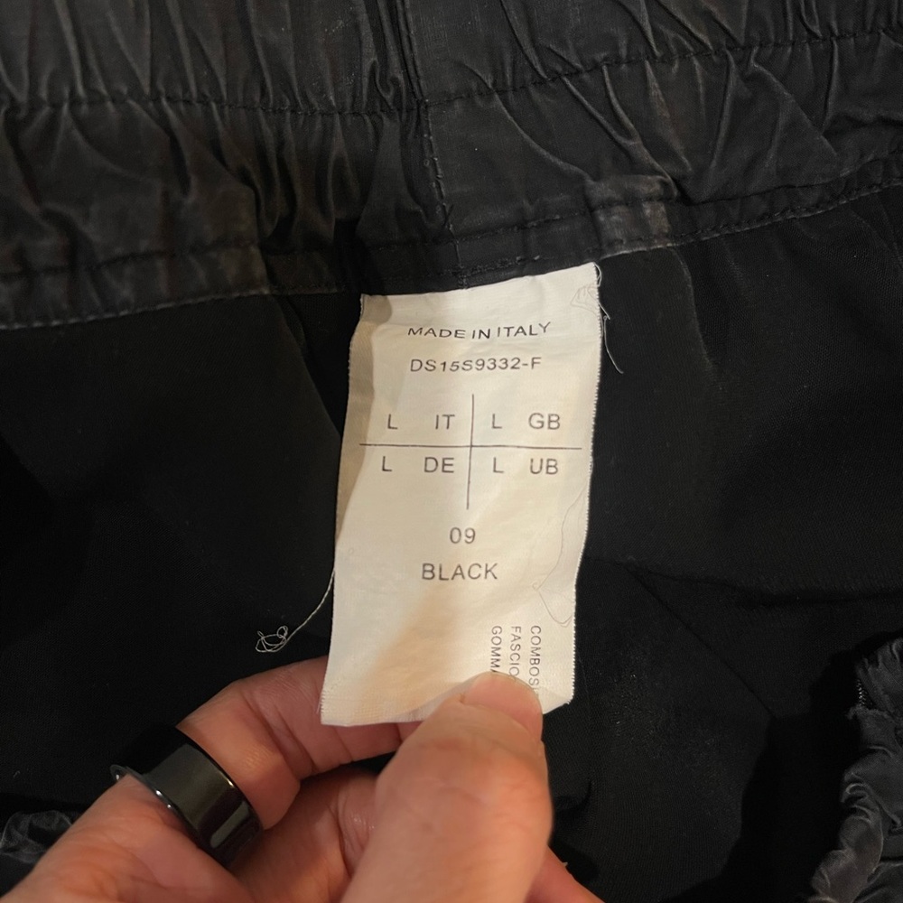 Rick Owens Black Mini Skirt with White Drawstring - Picture 3 of 3
